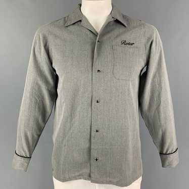 Other Gray Black Embroidery Snaps Long Sleeve Shi… - image 1