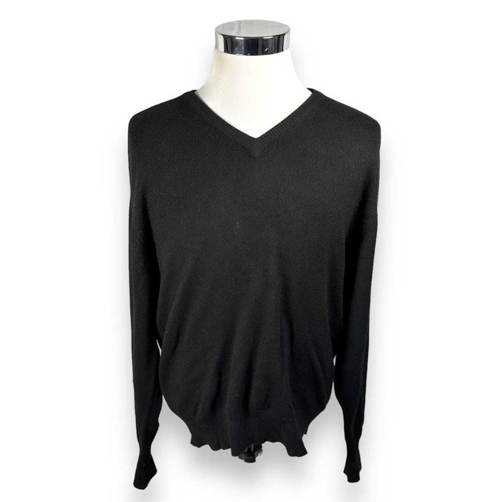 Nordstrom Clan Douglas Sweater Black V Neck Cashm… - image 1