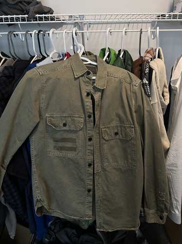 Zara green military style button up