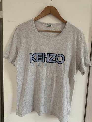 Kenzo Kenzo Logo T-Shirt SS15 Light Grey Baby Blue