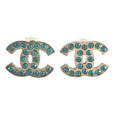 Chanel Cc crystal earrings