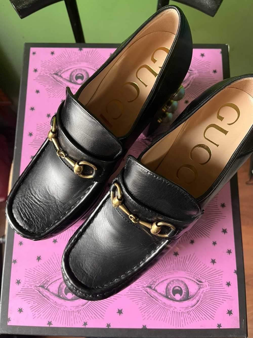 Gucci GUCCI HORSEBIT PLATFORM LOAFERS - image 4