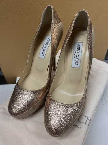 Jimmy Choo Jimmy Choo Fine Suede Glitter Pumps SIZ