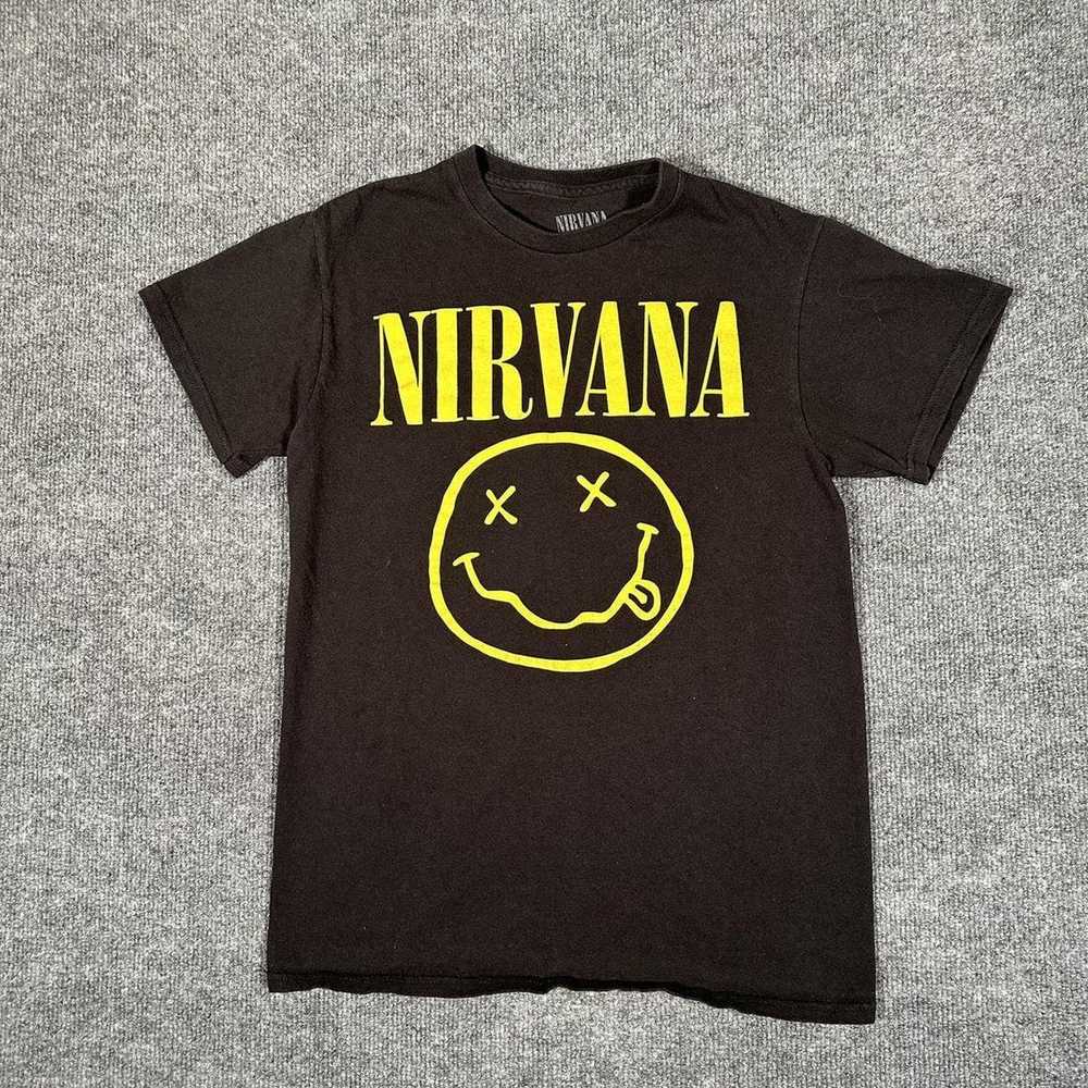 Band Tees essential black nirvana band promo art … - image 2