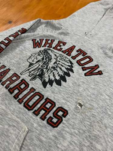 Vintage Vintage 1980s Wheaton Warriors Hooded Swea