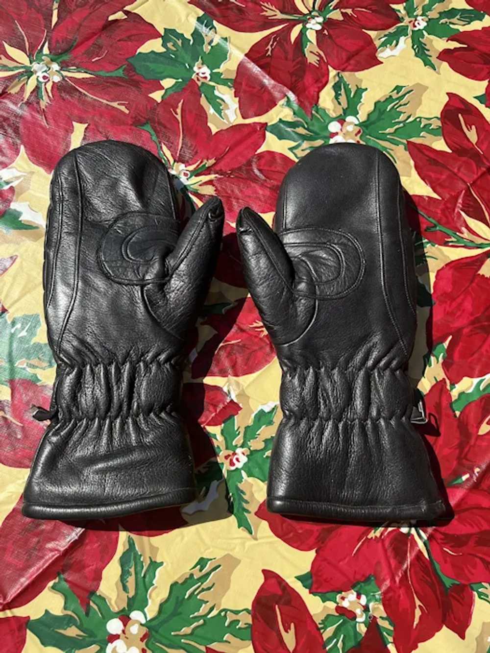 Vintage Leather Winter Ladies Size Medium Mittens… - image 2