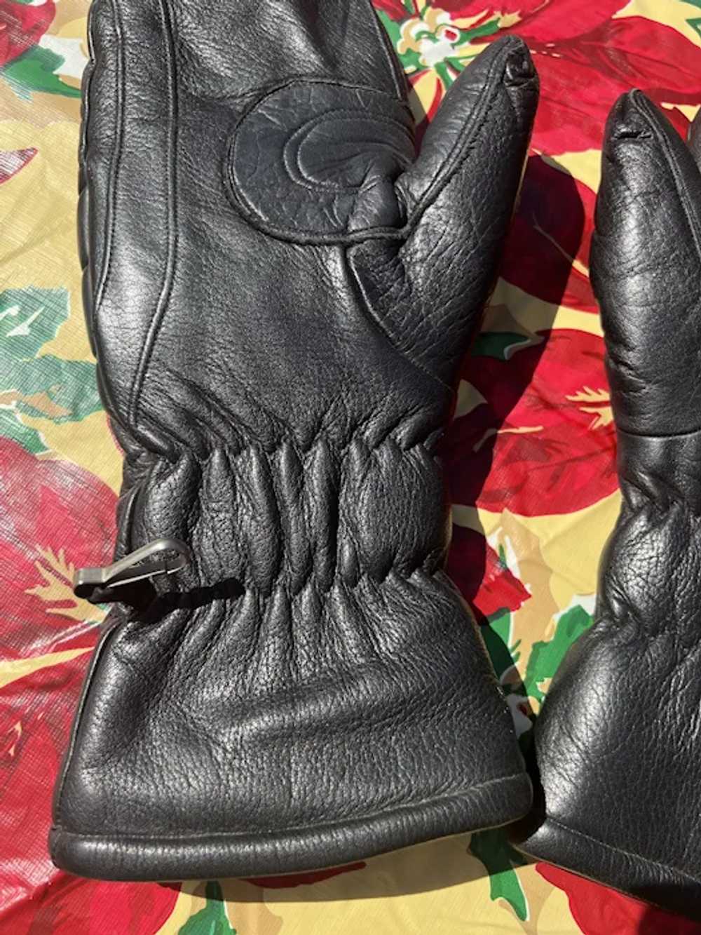 Vintage Leather Winter Ladies Size Medium Mittens… - image 3