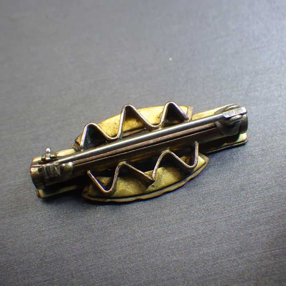 Antique Rolled Gold Victorian Revival Bar Pin, Ga… - image 4