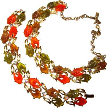 Fabulous Glowing Fall Colors Vintage Lucite Stones