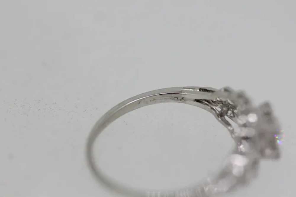 Antique Platinum Diamond Cluster Engagement Ring … - image 3