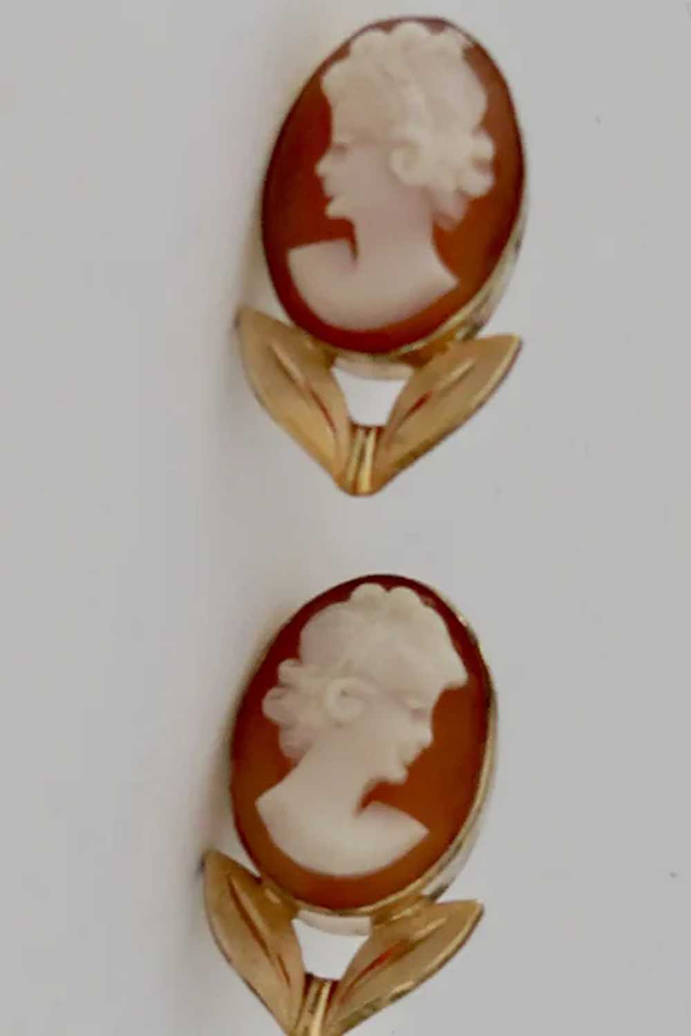 Vintage Classic  Gold Filled With 14K Post Cameo … - image 5