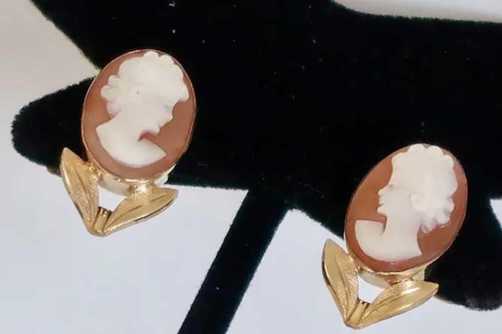 Vintage Classic  Gold Filled With 14K Post Cameo … - image 7