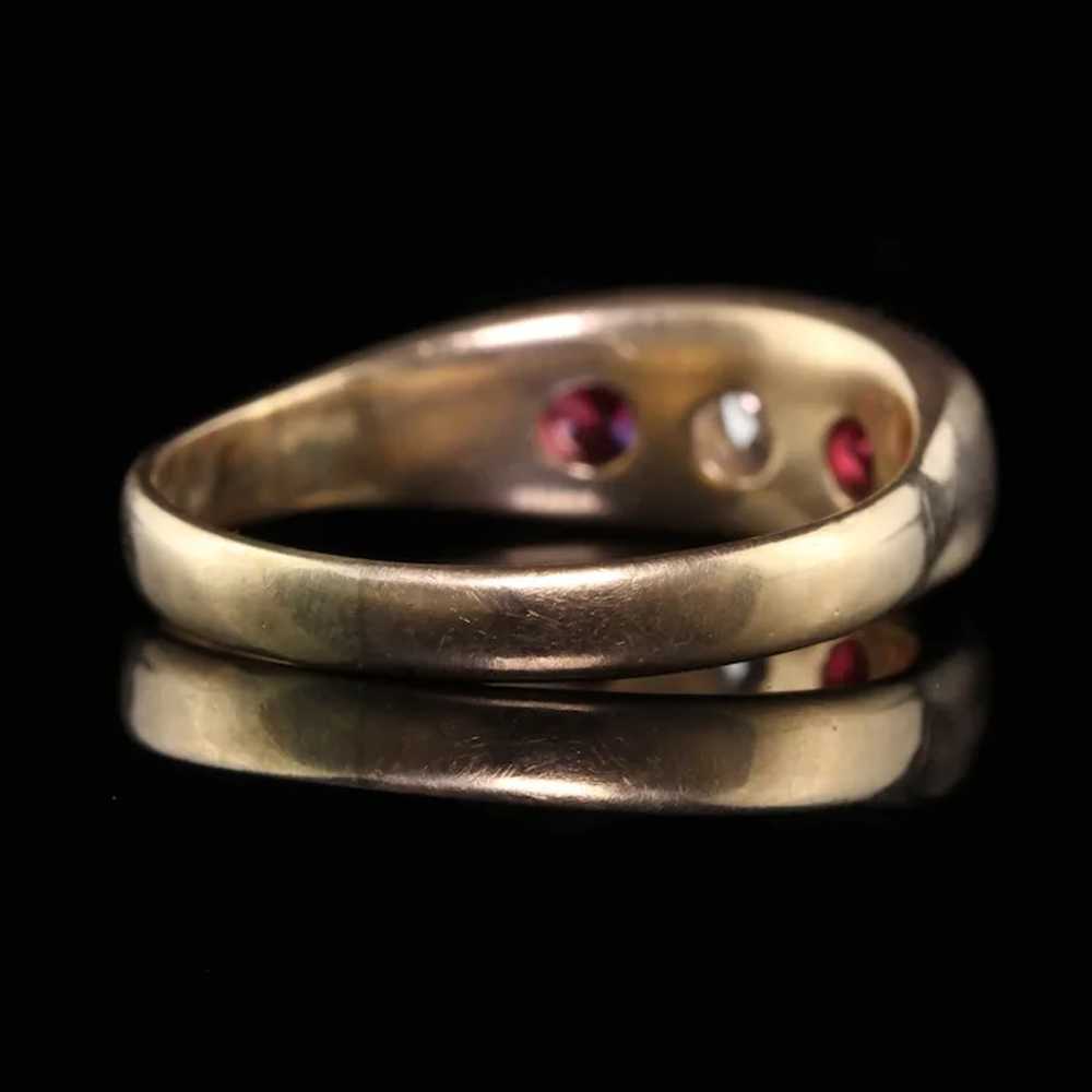 Antique Victorian 14K Yellow Gold Natural Ruby an… - image 4