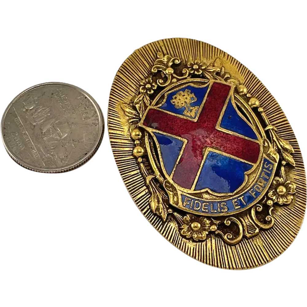 Fidélis at fortis infantry Regiment Crest Pin Wor… - image 1