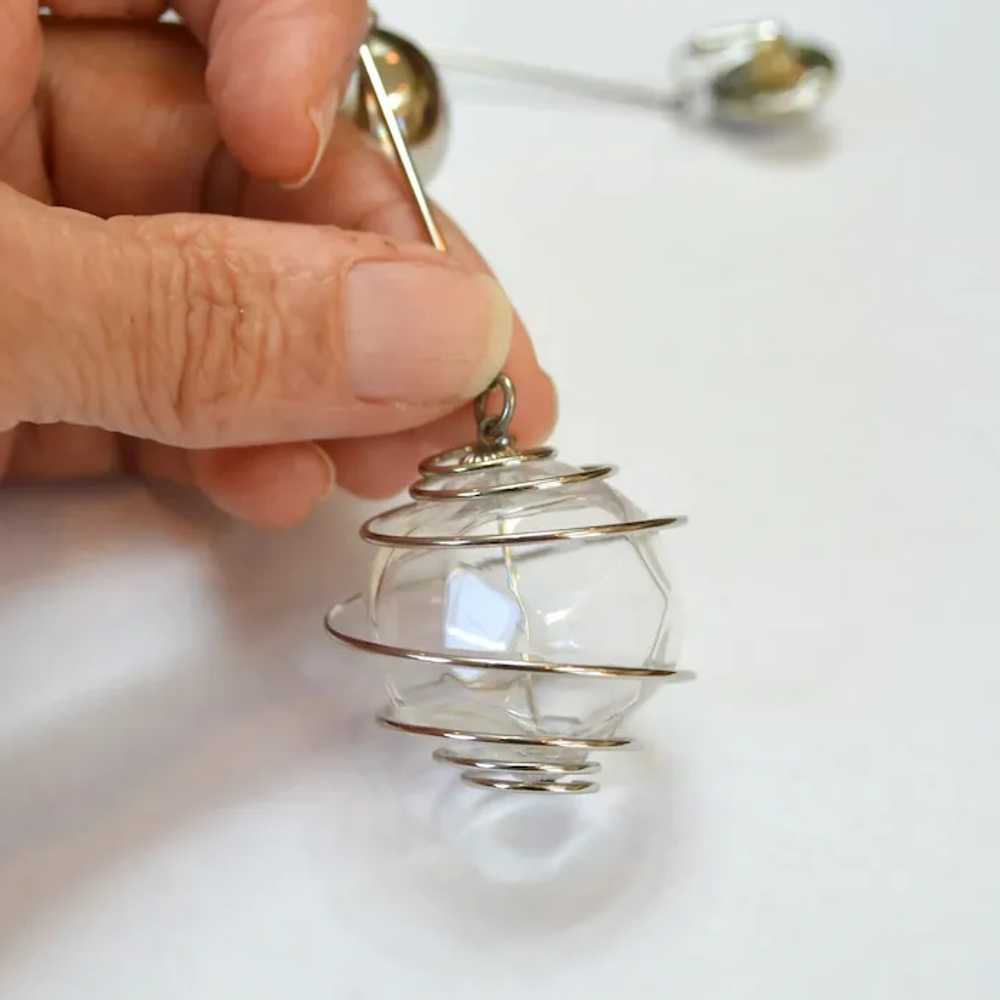 Glass Sphere Dangle Earrings - image 3