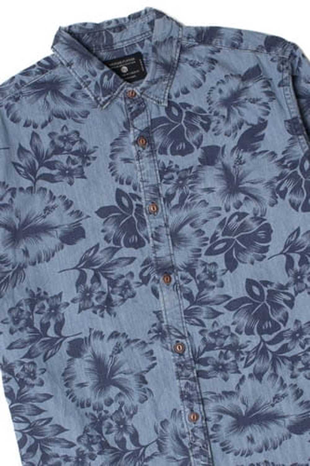 Blue Floral Hawaiian Shirt 2316 - image 2