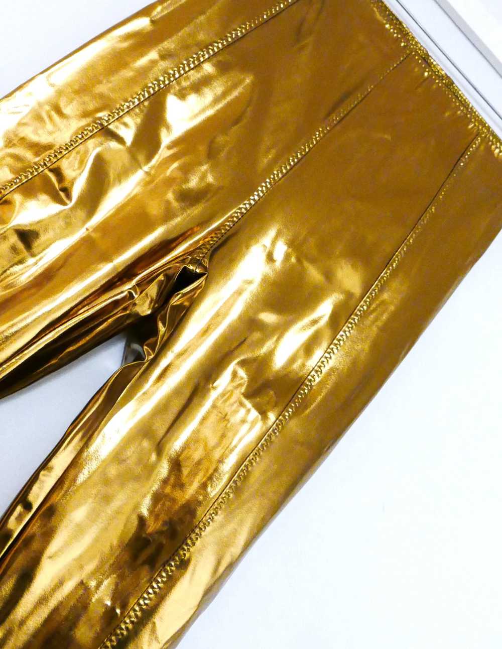 Lisa Marie Fernandez Karlie Metallic Gold Leggings - image 3