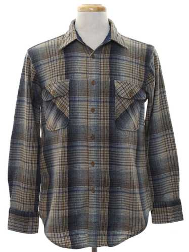 1980's Briggs Mens Briggs Wool Blend Flannel Shirt