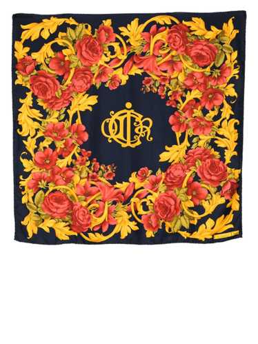 Christian Dior Pre-Owned floral baroque silk scarf