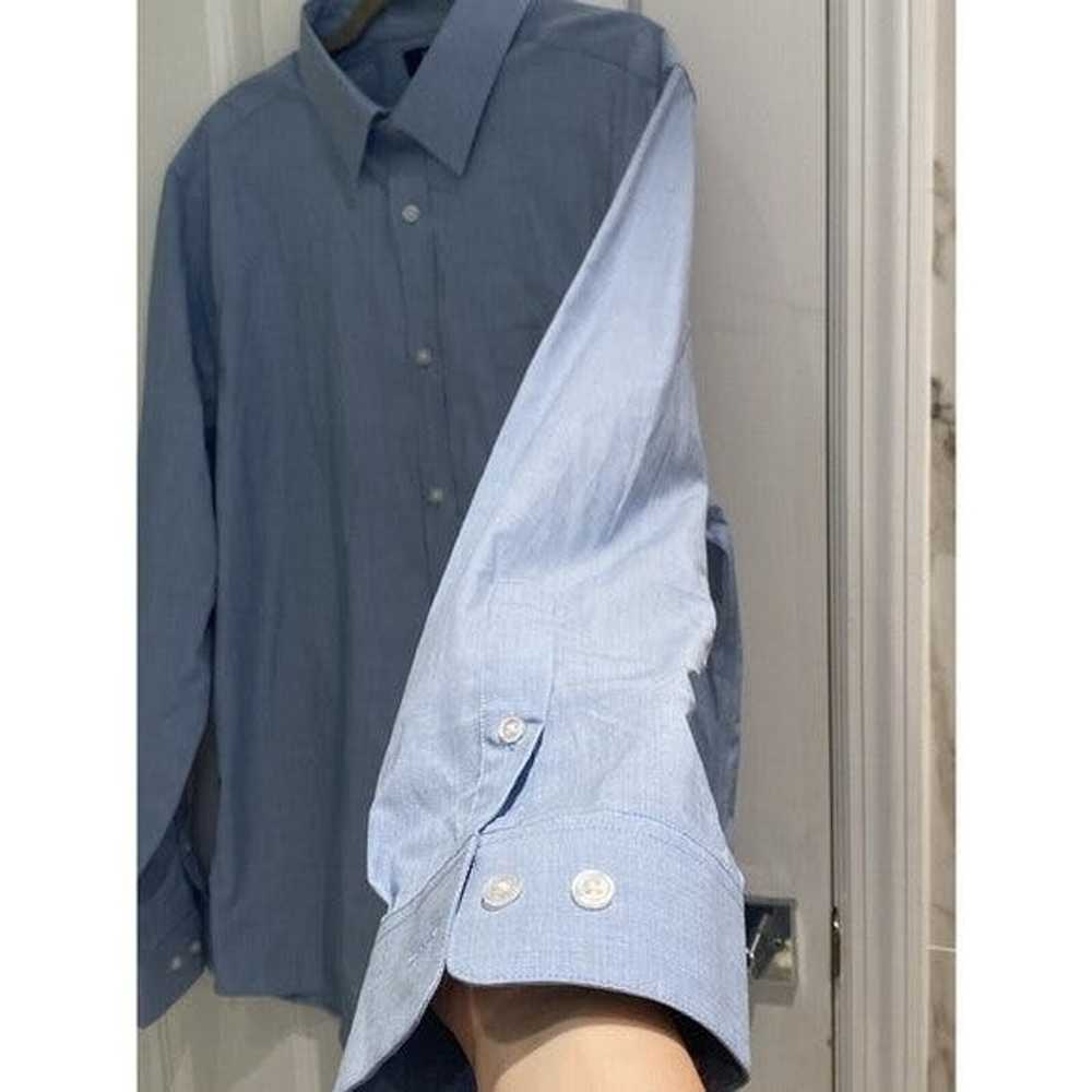 George George Mens Blue Long Sleeve Button Down P… - image 3