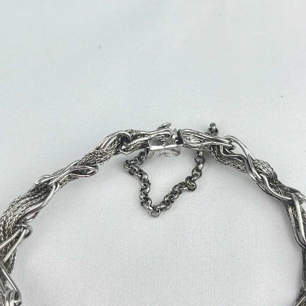 Sterling & 10K GF 3 Round Charm Bracelet - image 6