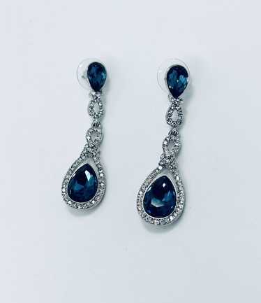 givenchy earrings blue crystal Gem