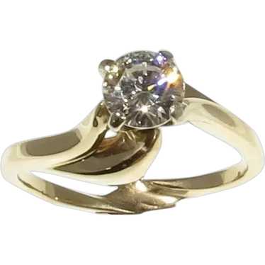 Vintage Round Solitaire Diamond Ring