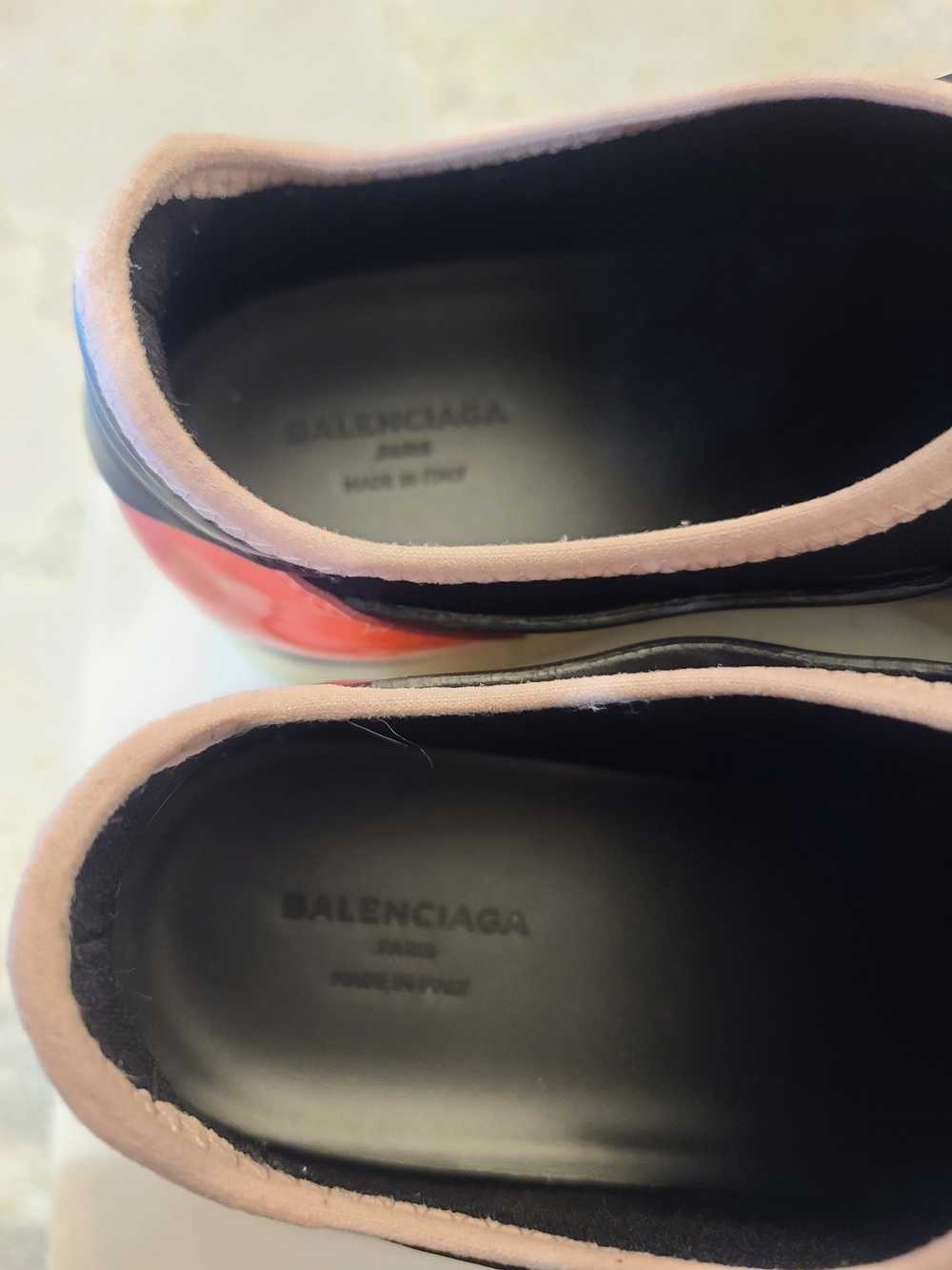 Balenciaga Black/Pink Leather And Mesh Race Runne… - image 6