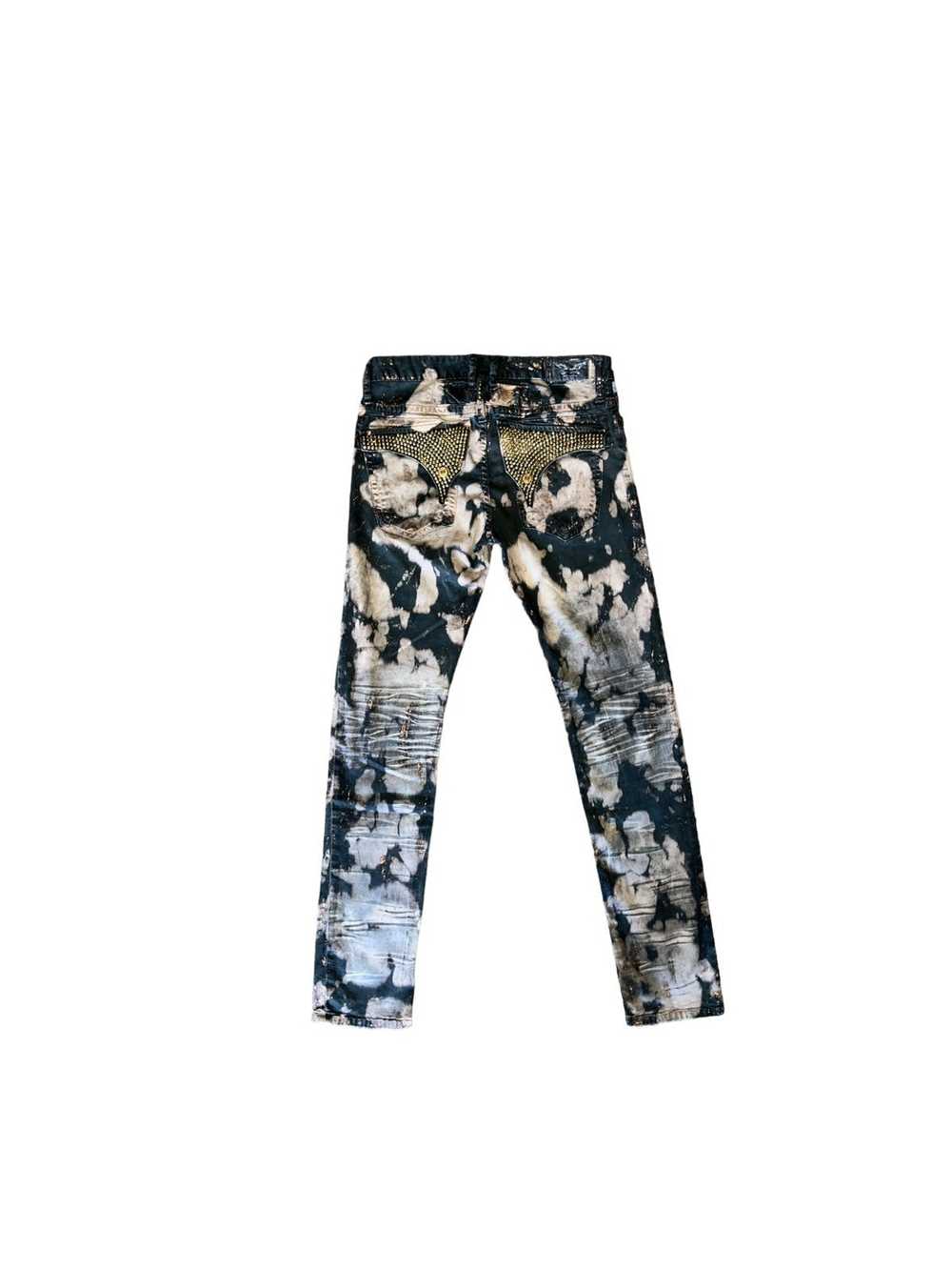 Robins Jeans GOLD SWAROVSKI CRYSTAL FLAPS ROBINS … - image 2