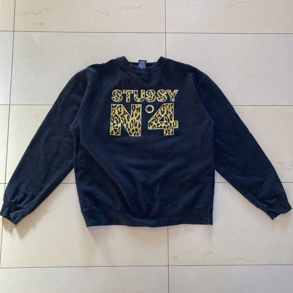 Stussy × Vintage RARE 🔥 Stussy Crewneck leopard … - image 1
