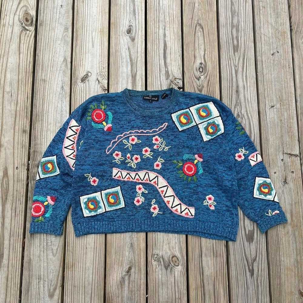 Streetwear × Vintage Vintage Carole Little Knit s… - image 1