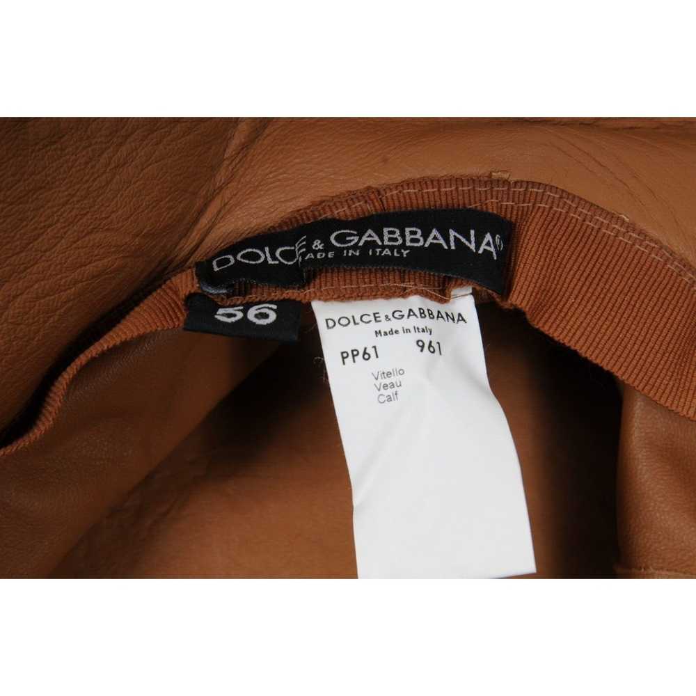 Dolce & Gabbana Brown Suede Vintage Wide Brim Bru… - image 10