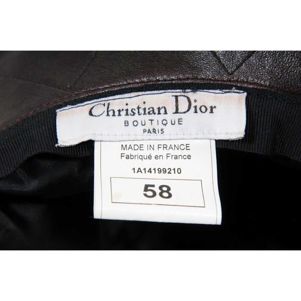 Dior Vintage Logo Burgundy Bucket Hat Size 58 - image 10