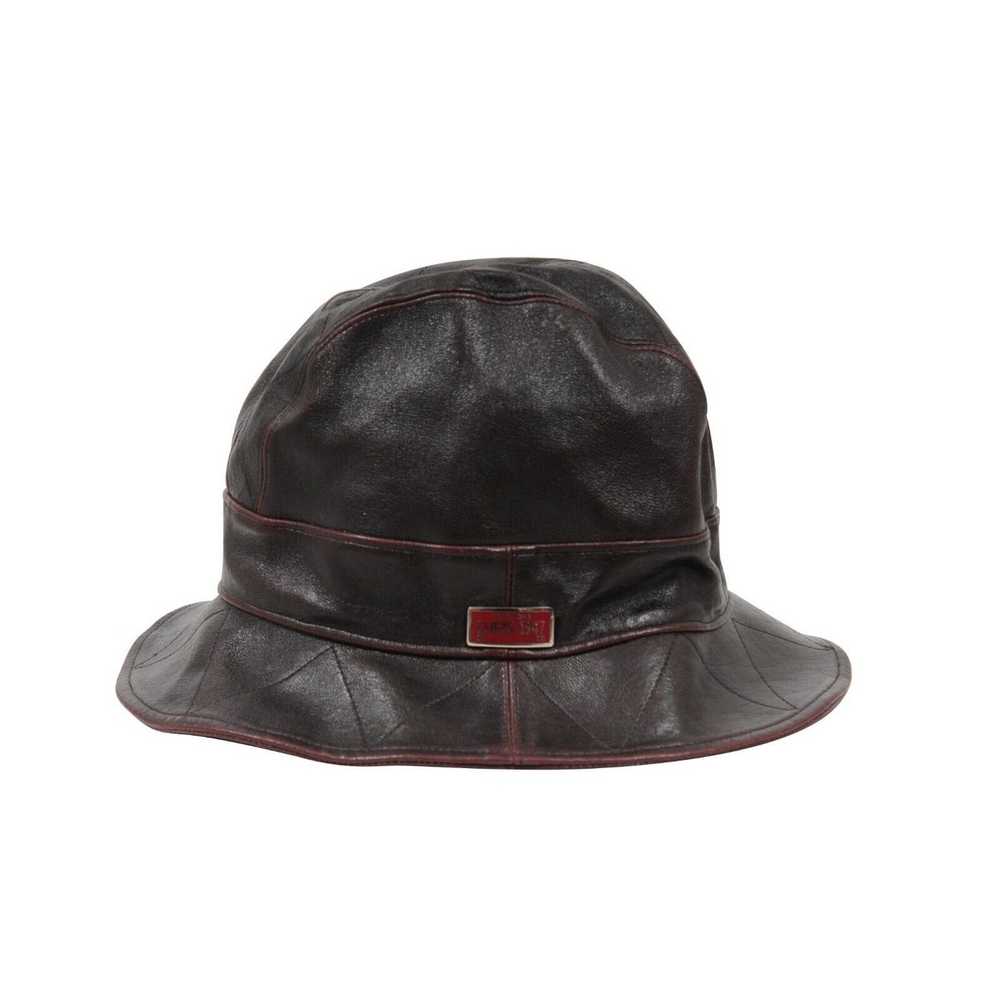 Dior Vintage Logo Burgundy Bucket Hat Size 58 - image 2