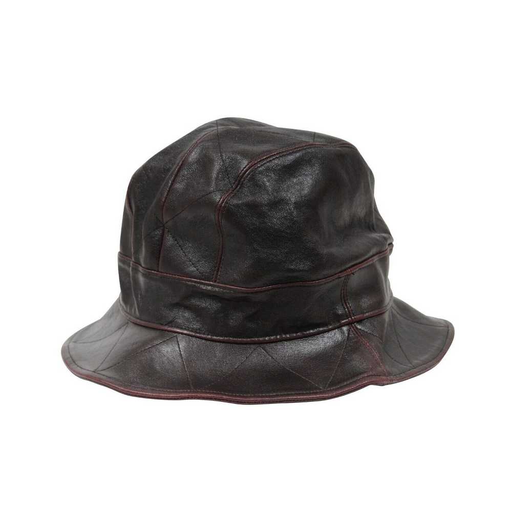 Dior Vintage Logo Burgundy Bucket Hat Size 58 - image 5