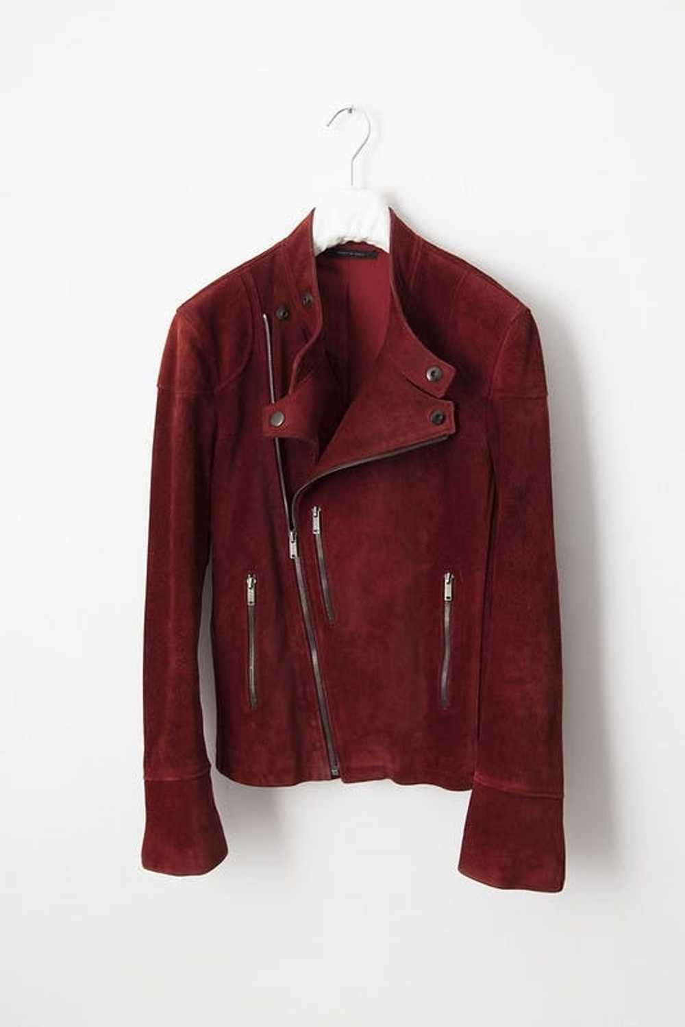 Gucci Red suede biker jacket - image 3