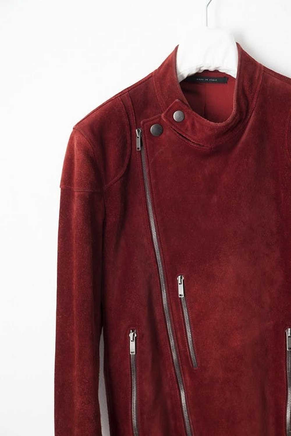 Gucci Red suede biker jacket - image 4
