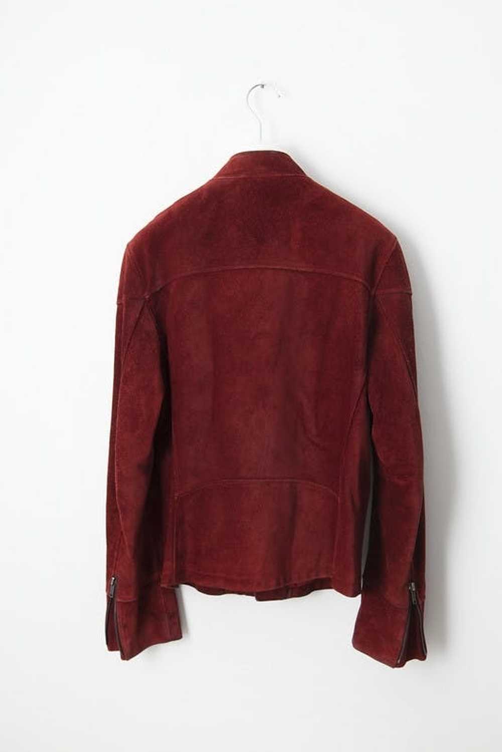 Gucci Red suede biker jacket - image 5