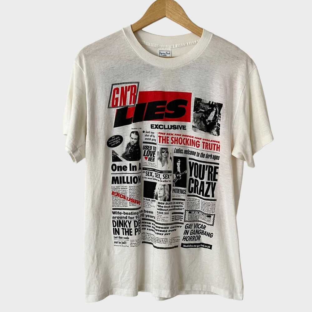 Vintage 1988 Guns N Roses "Lies" Vintage Tour ban… - image 1