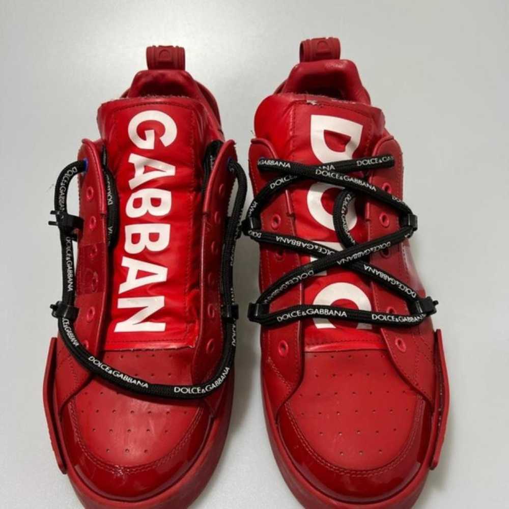 Dolce & Gabbana Portofino leather low trainers - image 4