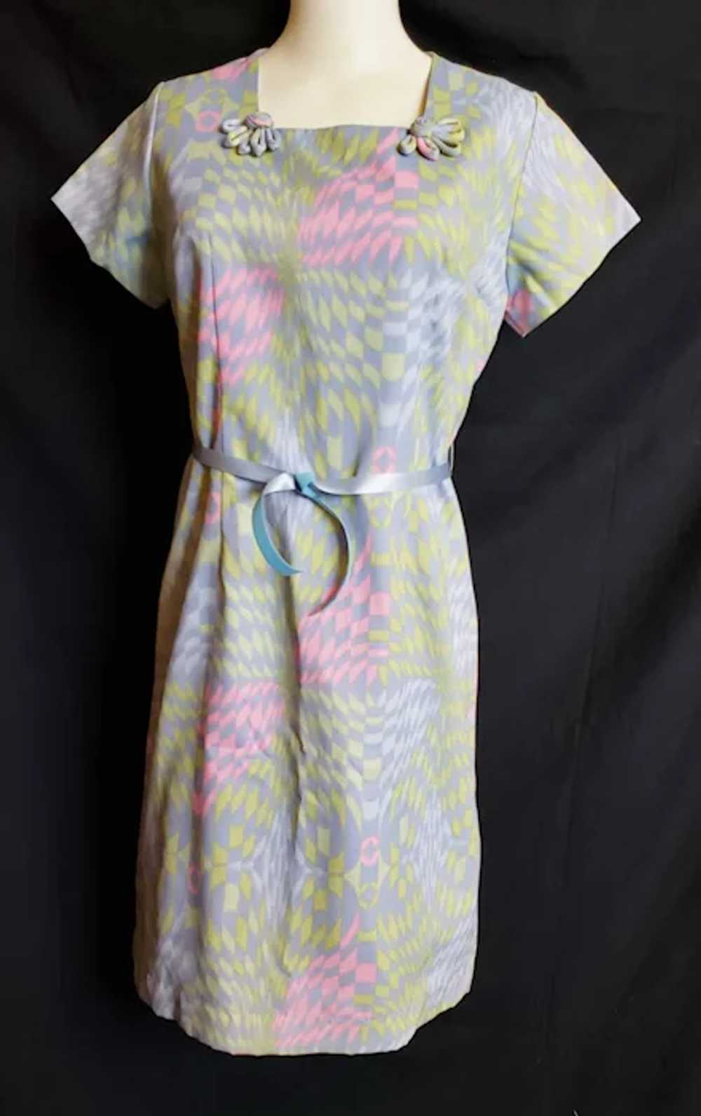 Geometric Gem of a DAY DRESS - 1960's - image 2