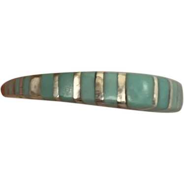 Sterling and Turquoise Band - image 1