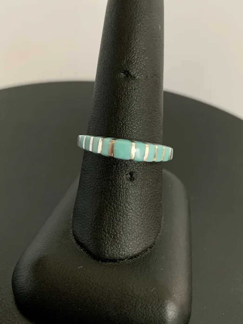 Sterling and Turquoise Band - image 2