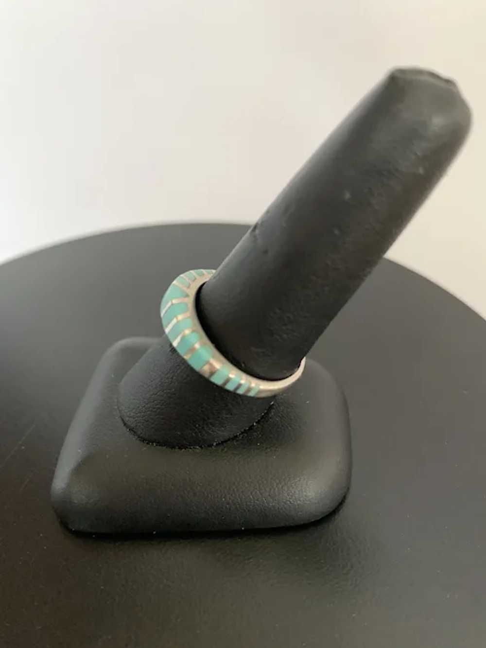 Sterling and Turquoise Band - image 7