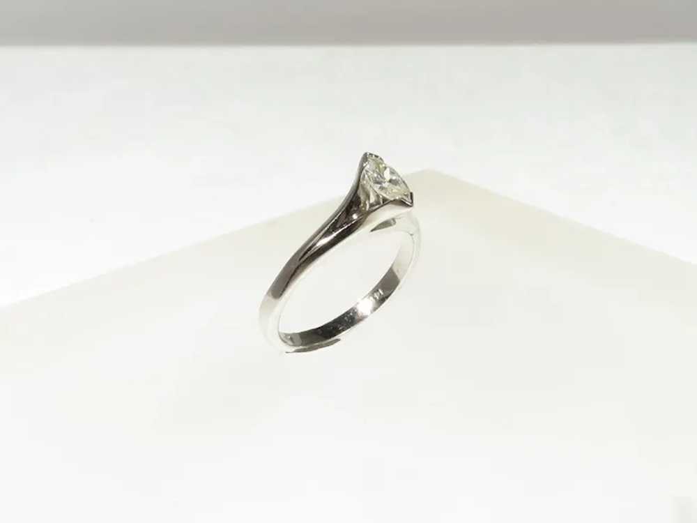 Marquise Diamond Engagement Ring - image 2