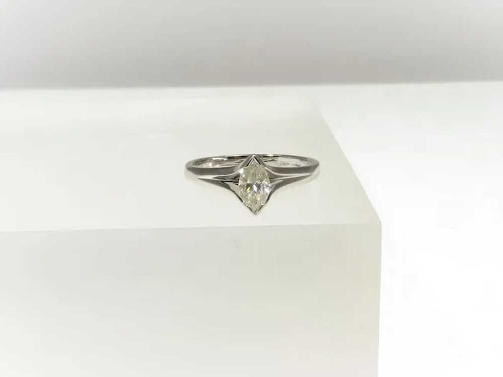 Marquise Diamond Engagement Ring - image 4