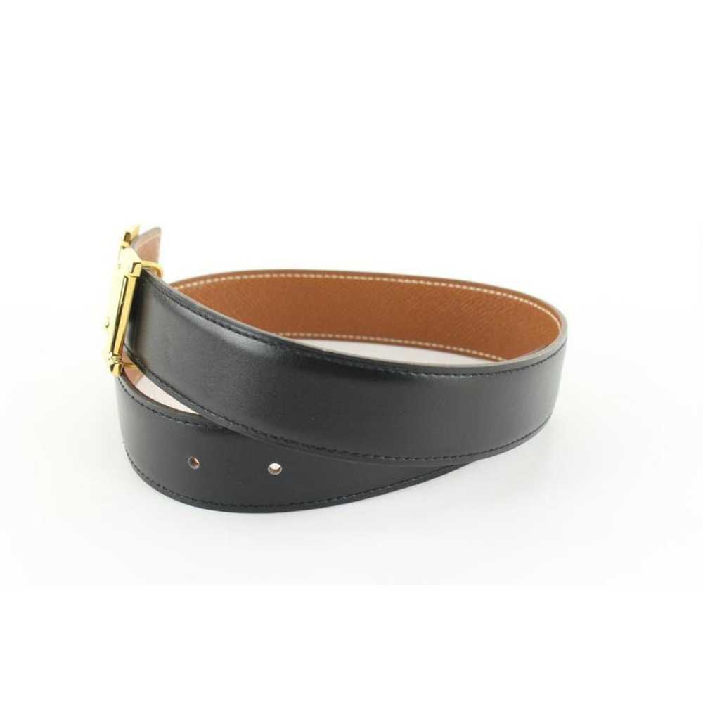 Hermès H leather belt - image 11