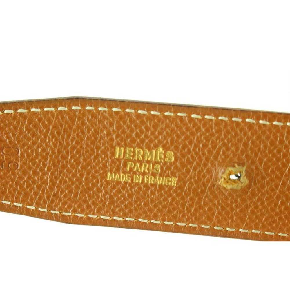 Hermès H leather belt - image 3