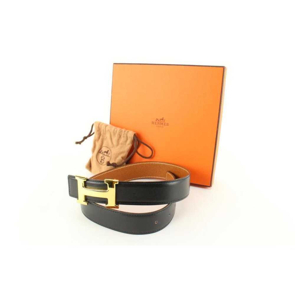 Hermès H leather belt - image 4