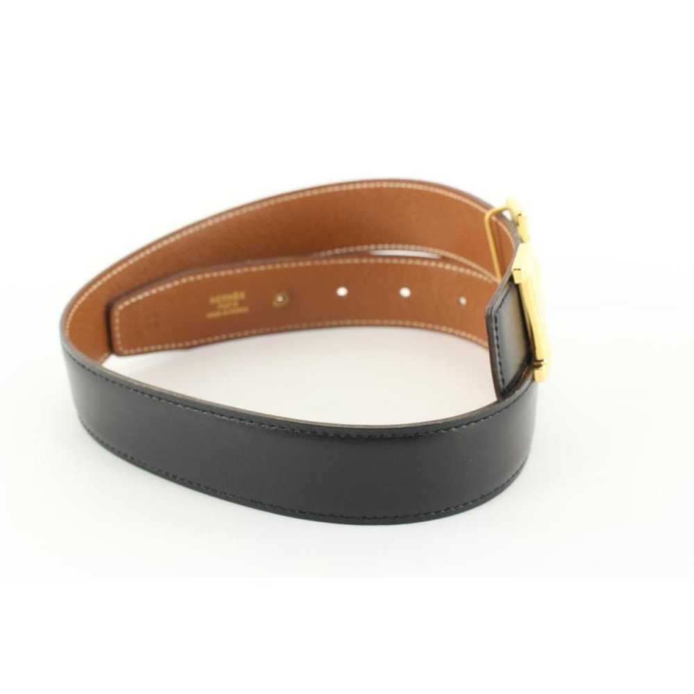 Hermès H leather belt - image 5